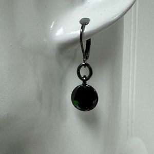 Lia Sophia Gunmetal Drop Earrings